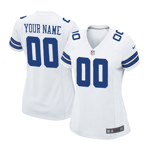 Nike Dallas Cowboys Customized White Stitched Women's NFL Jersey